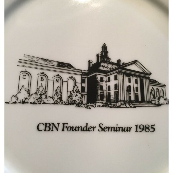 1985 Christian Broadcasting Network Plate CBN Commemorative Founder Seminar Vtg‎ - Picture 2 of 10
